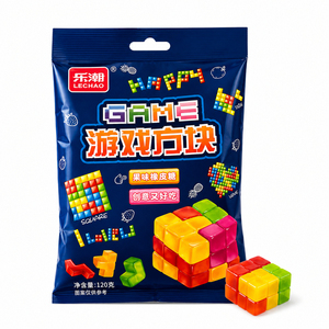 乐潮游戏方块120g水果味软糖