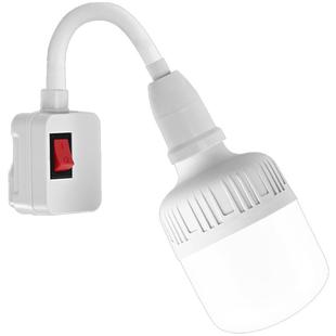 家用led直插式插座灯泡带开关插电灯超亮卧室客厅节能墙壁插头灯