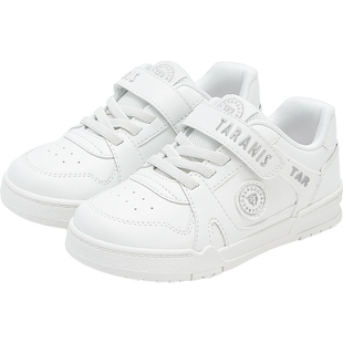 泰兰尼斯童鞋校园儿童板鞋男童透气小白鞋女童防滑软底休闲运动鞋