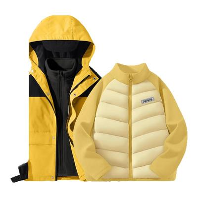 棉致男童三合一可拆卸外套