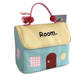 小房子化妆包女便携大容量分区手提2025防水旅行收纳袋立体旅游