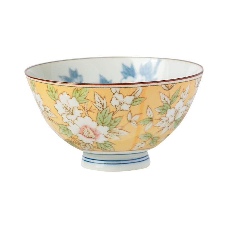 美浓烧日本进口釉下彩手绘粗陶米饭碗家用陶瓷高档精致小碗餐具