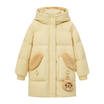 3QR女童羽绒服中长款加厚冬季