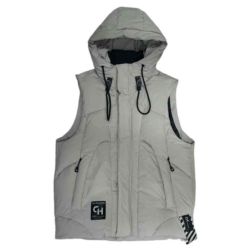 2025新款连帽棉马甲男士秋冬季加厚保暖坎肩背心外套潮牌工装马夹