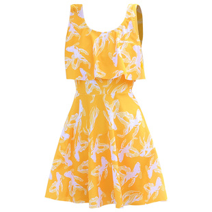 特步女童连体泳衣2026新款洋气女孩公主裙式亲子母女显瘦度假泳装