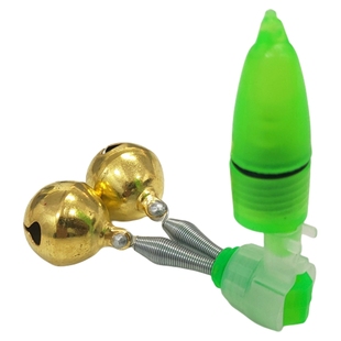 海杆夜钓铃铛夜光灯抛竿专用高灵敏度夹式卡扣防甩报警器纯铜玲铛