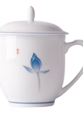 陶瓷泡茶杯毛瓷杯薄胎带盖