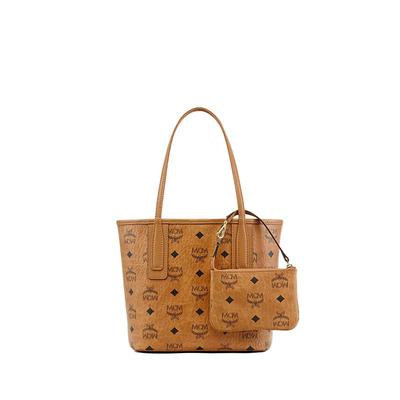 自营涂层帆布MCM手提包