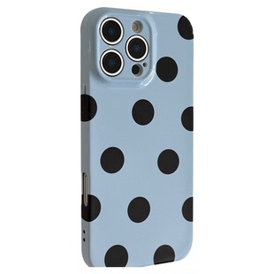 simple polka dot soft case适用iphone 11 12 13 14 15 16 17 pro max XR XS MAX 7 8 PLUS