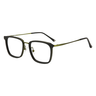 145MM复古设计师玳瑁方框超轻纯钛变色近视眼镜可配高度数男款
