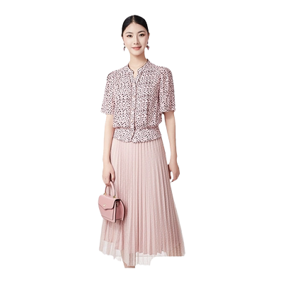 乔万尼真丝提花衬衫桑蚕丝小衫简约设计感减龄精致慵懒感ET2C312