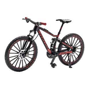 三条裤子v10山地车模型1：8合金自行车模型摆件仿真双避震儿玩具