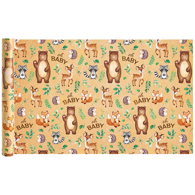 礼品包装纸牛皮复古圣诞节礼盒纸