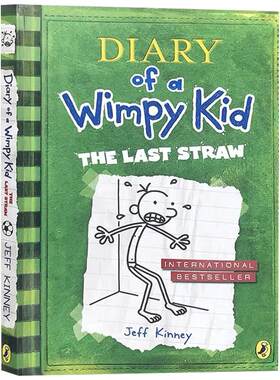送音频英文原版Diary of a Wimpy Kid 3 The Last Straw小屁孩日记系列 作者杰夫金尼儿童文学小说漫画书美国小学生读物7-10岁