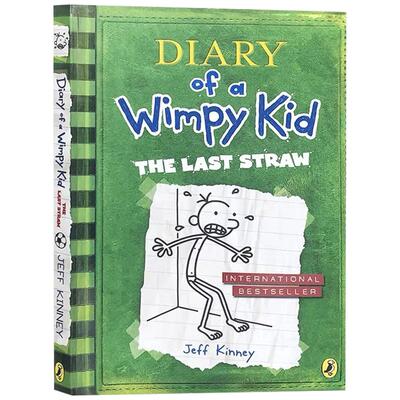 送音频英文原版Diary of a Wimpy Kid 3 The Last Straw小屁孩日记系列 作者杰夫金尼儿童文学小说漫画书美国小学生读物7-10岁