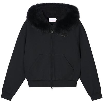 SALT.P可颜大毛领连帽加绒厚卫衣外套宽松2025冬新品AC35510420