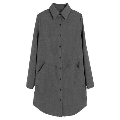 加厚长款衬衫遮屁股显瘦衬衣外套