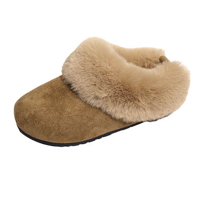 复古加绒加厚增高厚底半拖勃肯鞋