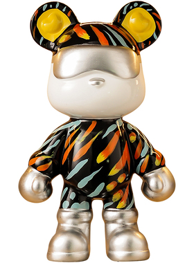 暴力熊酒柜装饰摆件客厅轻奢高档