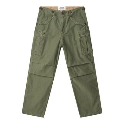 DENHAM男士复古军绿色工装休闲裤