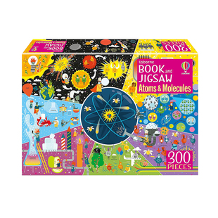 【现货】【书和拼图】原子和分子（300片） Book and Jigsaw Atoms and Molecules 英文原版进口图书外版书籍