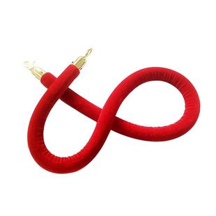 酒店迎宾护栏绳迎宾柱栏杆礼宾柱挂绳红绒布隔离带警戒线1.5米绳