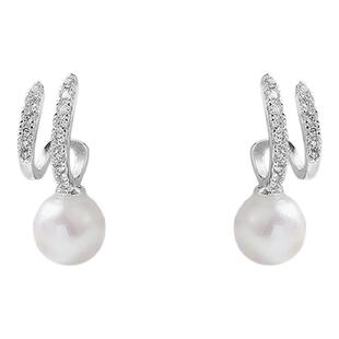 高级感轻奢银色蚊香盘耳夹无耳洞女新款珍珠款小众气质艺术生耳饰