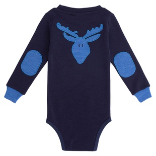 挪威WoolLand美利奴羊毛婴儿衣服秋季宝宝哈衣连体衣新生儿爬服