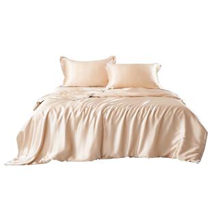 太湖雪真丝床单床笠100%桑蚕丝四季凉感被套单件床罩