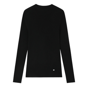 全棉时代女士棉线衣无缝针织衫打底衫舒适修秋冬新款T恤内搭