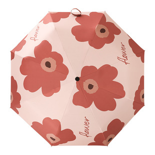 Auramoon.Random.雨伞小清新全自动雨伞黑胶防晒三折太阳伞 |胡茬