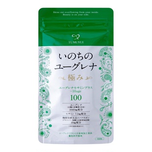 日本euglena命的女性绿虫胶囊 100粒 芝麻大豆异黄酮3选营养素藻