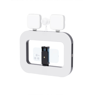 三色温手持环形补光灯手机兔笼灯运动相机摄影人像自拍桌面直播拍摄美颜柔光灯便携专业视频直播稳定器支架