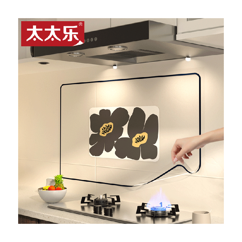 厨房防油贴纸法式花卉装饰墙贴