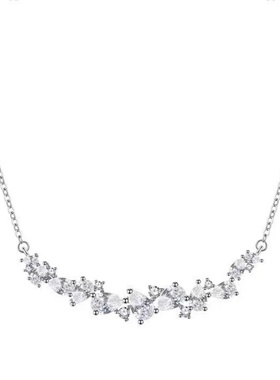 「紫藤花」纯银999项链女锁骨链