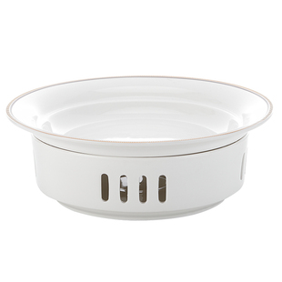 贝鑫蜡烛加热炉酒店金边明炉餐具保温菜盘剁椒鱼头专用盘子陶瓷炉