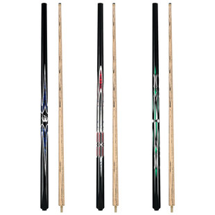 新款 中高档美式小头台球杆 1/2两节式台球杆中式九球白腊木球杆