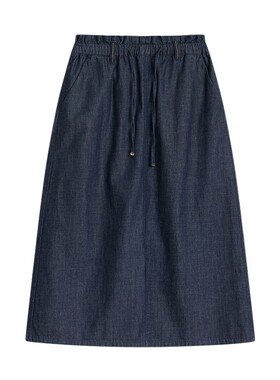 珂思100棉水洗牛仔半身裙