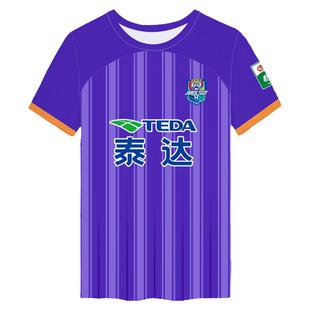 2024新款天津津门虎泰达队服足球衣服速干冰丝短袖t恤衫男女半袖