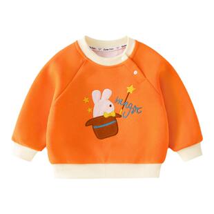 女童卫衣春秋款宝宝春季上衣男童新款儿童圆领外套小童男童春装