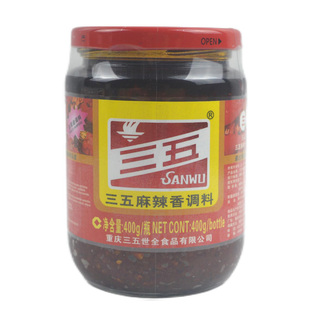 三五麻辣香酱400g正品重庆拌饭拌面炒菜夹馒头火锅川味蘸料辣椒酱