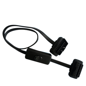 优驾 带开关OBD延长线  汽车OBD2接头转接线 扁线 8芯