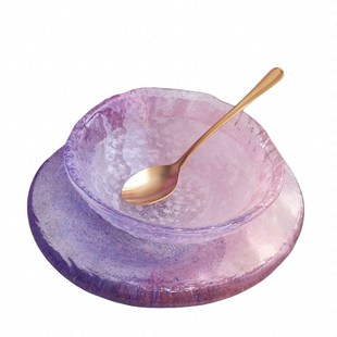 现货日本北海道小樽玻璃北一硝子工房手作糖果色兔子盘子小碗杯子