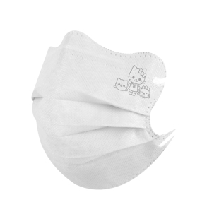 显脸小可爱猫咪高颜值口罩女2025新款透气一次性蝶形黑白粉绿紫色