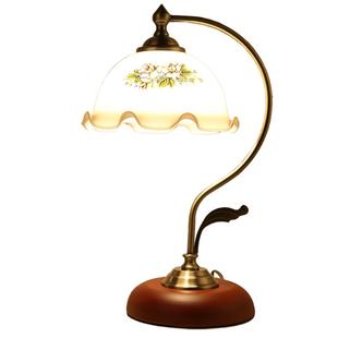 美式复古怀旧书房卧室床头灯欧式民国老上海田园实木触摸调光台灯