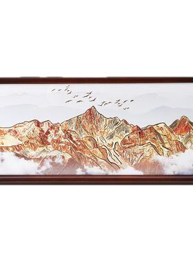 《日照金山》新中式铜雕画