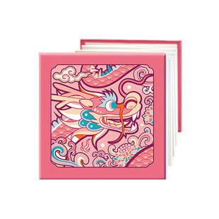 飞乐鸟敦煌故宫国风涂色小画本减压水彩填色线稿随身旅行豆豆风琴本水彩颜料彩铅画纹样涂鸦册迷你画画本便携