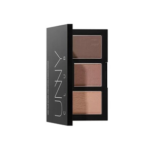 橄榄皮 妈生肉粉色卧蚕盘！UNNY三色眉粉盘防水防汗不易脱色修容