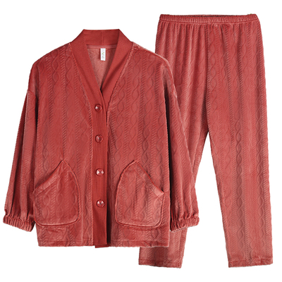 秋冬季女士海岛绒家居服