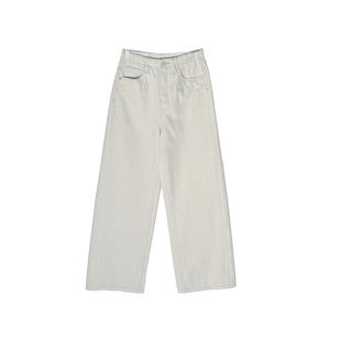 版型模范生！收胯显瘦阔腿牛仔裤女2026早春新款复古宽松直筒长裤